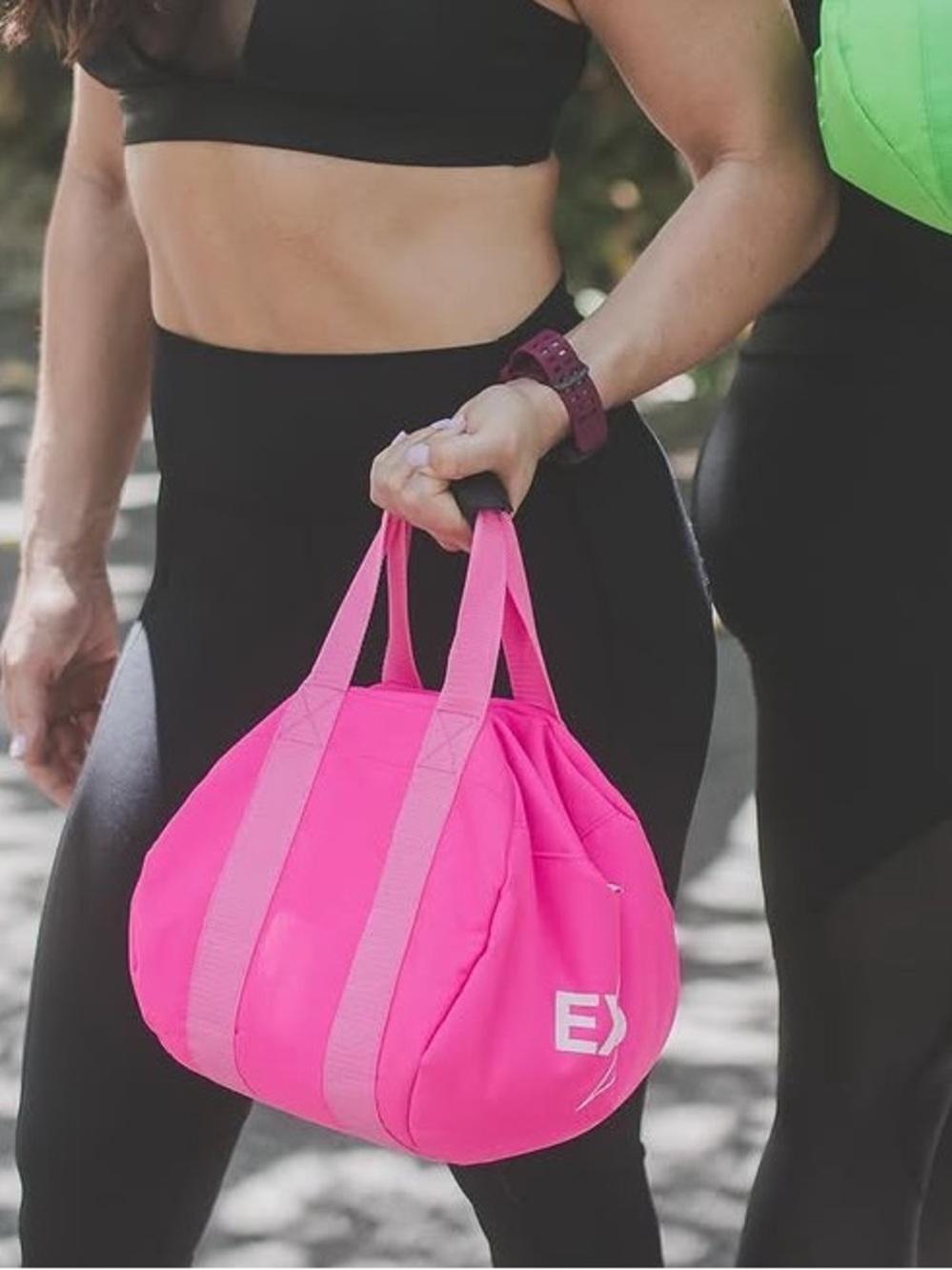 New Exo Sleeve Barbella Box Collab Small Sandbag Kettlebell Hot Pink 35lbs